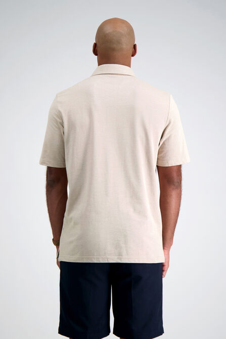 2-Color Pique Polo, Light Beige view# 2