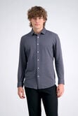 Long Sleeve Pique Shirt - Geo Ditsy, Black / Charcoal view# 1