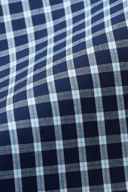 Premium Comfort Dress Shirt - Navy Check, Navy view# 5