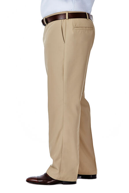 Big &amp; Tall Performance Microfiber Slacks, Tan view# 2