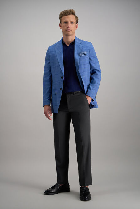 Johnny Collar Ribbed Sweater, Glacier Blue view# 3