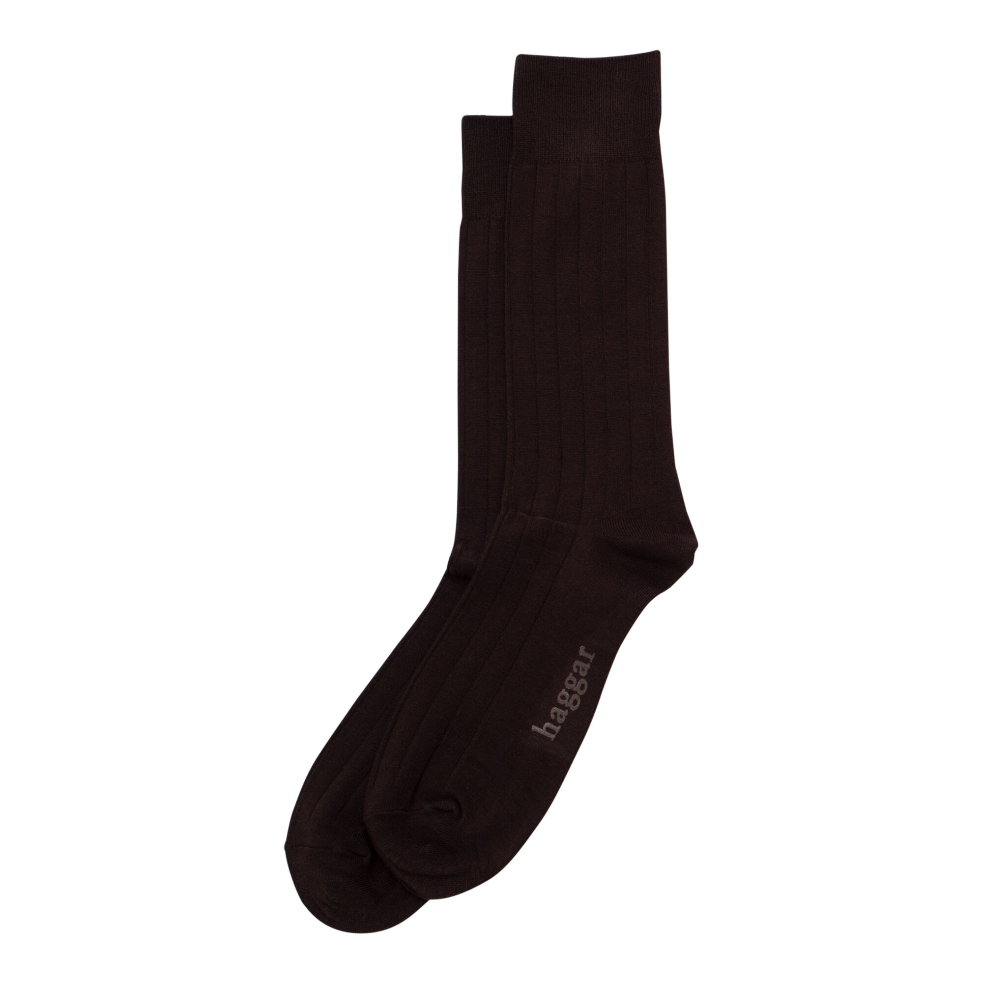 Haggar Dress Socks - Solid Ribbed Bean (H7201 Clothing Underwear & Socks) photo