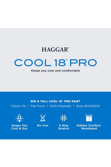 Big &amp; Tall Cool 18&reg; Pro Pant, Navy view# 6