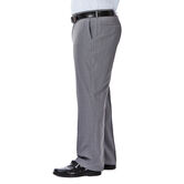 Big &amp; Tall Performance Microfiber Slacks - Micro Plaid, Light Grey view# 2