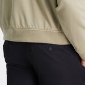 Stretch Gabardine Solid Full-Zip Bomber Jacket, Tan view# 3