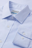 Premium Comfort Performance Cotton Dress Shirt - White &amp; Blue Stripe, Oatmeal view# 5