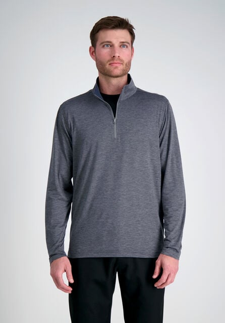 The Active Series&trade; Quarter Zip Heather Jersey, Heather Grey