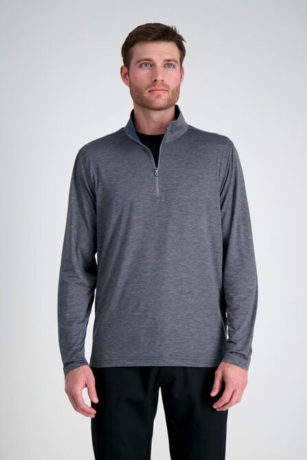 The Active Series&trade; Quarter Zip Heather Jersey, Charcoal Htr view# 1
