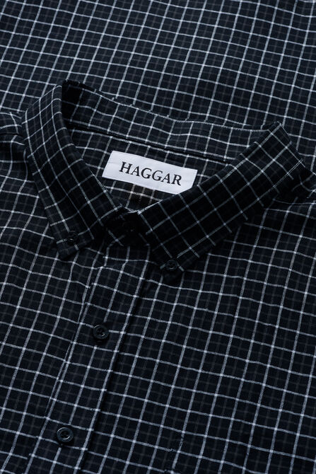 Big &amp; Tall Short Sleeve Button-Down Linen Shirt, Black view# 4