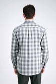 Long Sleeve Brushed Cotton Plaid Shirt, Heather Grey view# 2