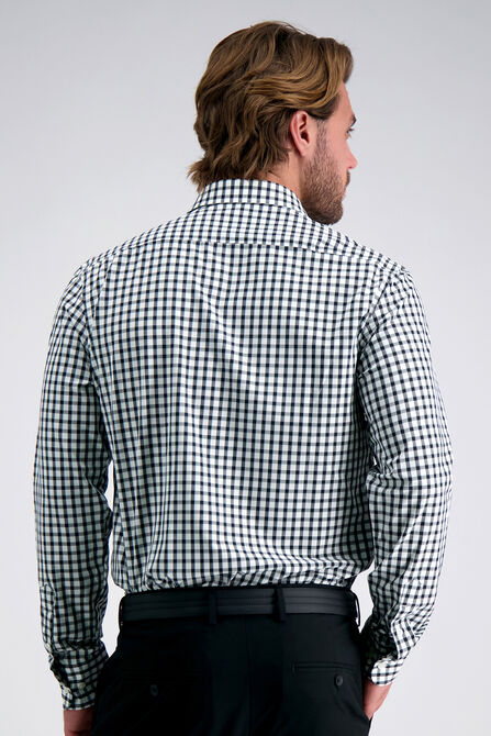 Smart Wash&trade; Dress Shirt - Black Check, Black / Charcoal view# 2