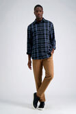 Long Sleeve Flannel Shirt, Light Blue view# 3