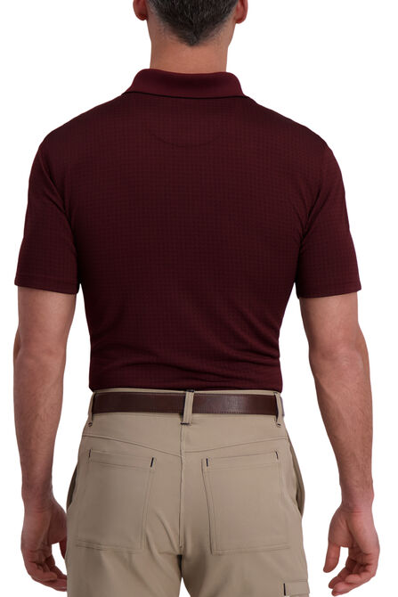 The Active Series&trade; Diamond Textured Polo, Wine Gem view# 2