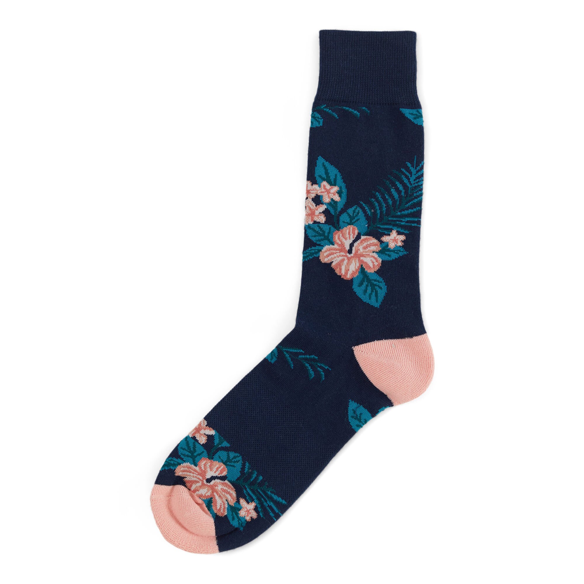 Haggar Tropical Floral Socks Navy (5R10-1058 Clothing Underwear & Socks) photo