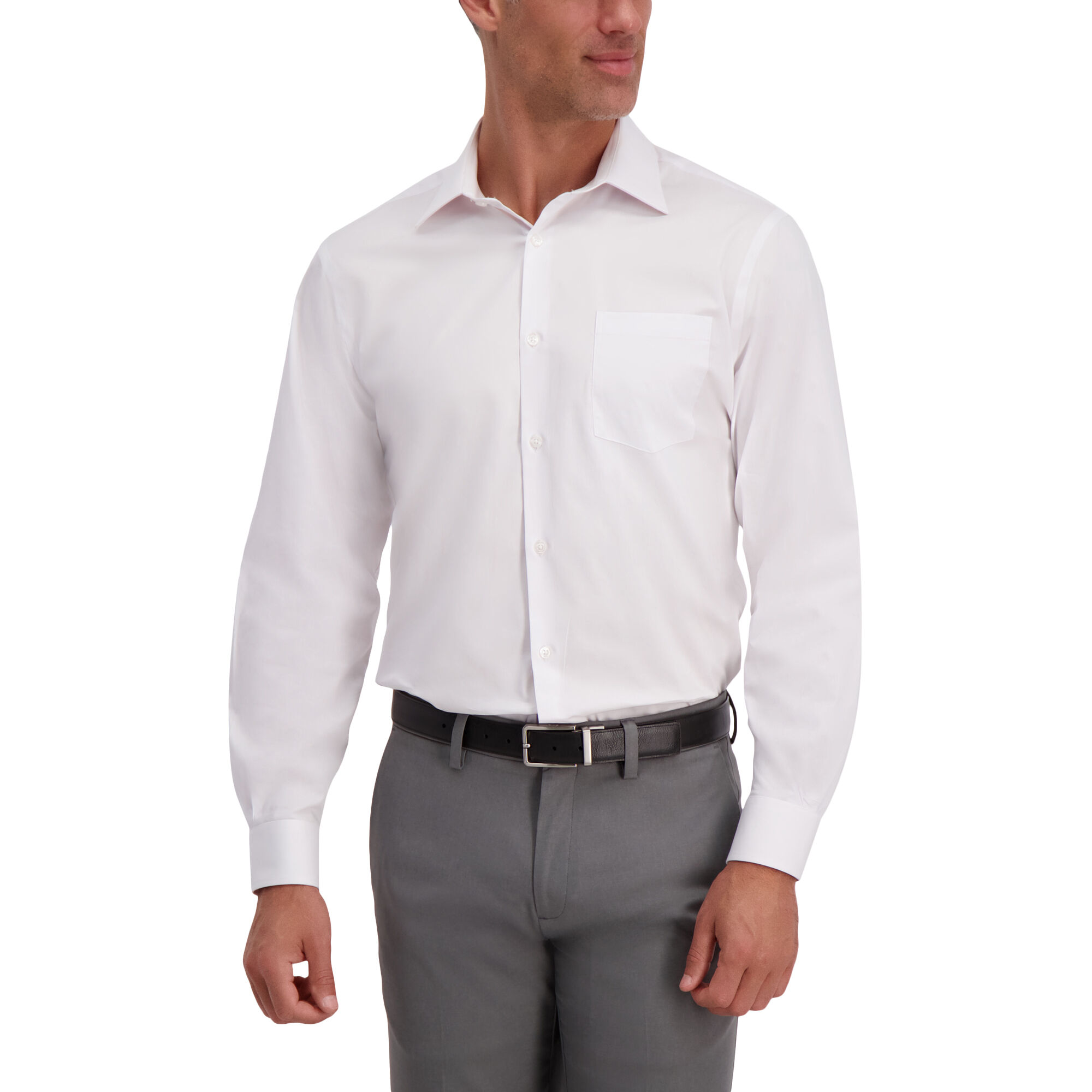 Haggar Premium Comfort Dress Shirt White (HAG001HCS800 Clothing Shirts & Tops) photo