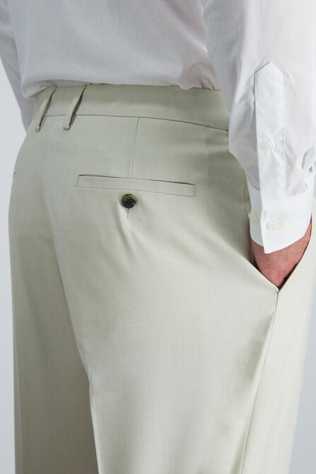 J.M. Haggar Premium Stretch Suit Pant - Flat Front, Natural view# 4
