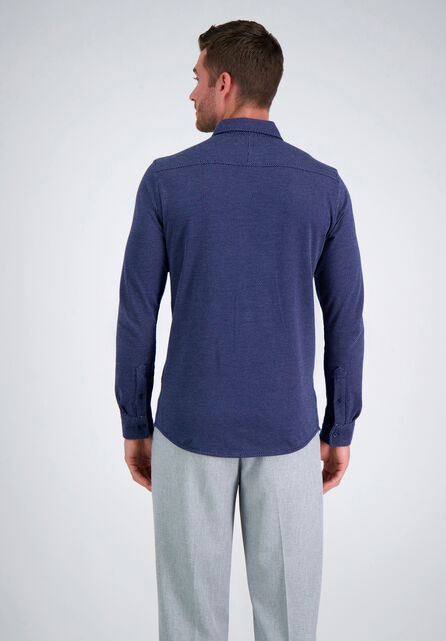 Long Sleeve Birdseye Shirt, Navy