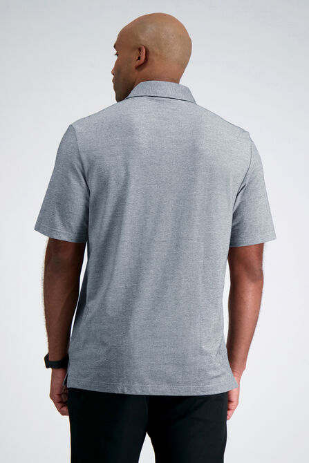 2-Color Pique Polo, Med Grey view# 2