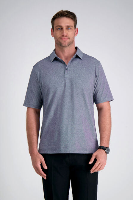 Short Sleeve Pique Polo, Med Grey view# 1