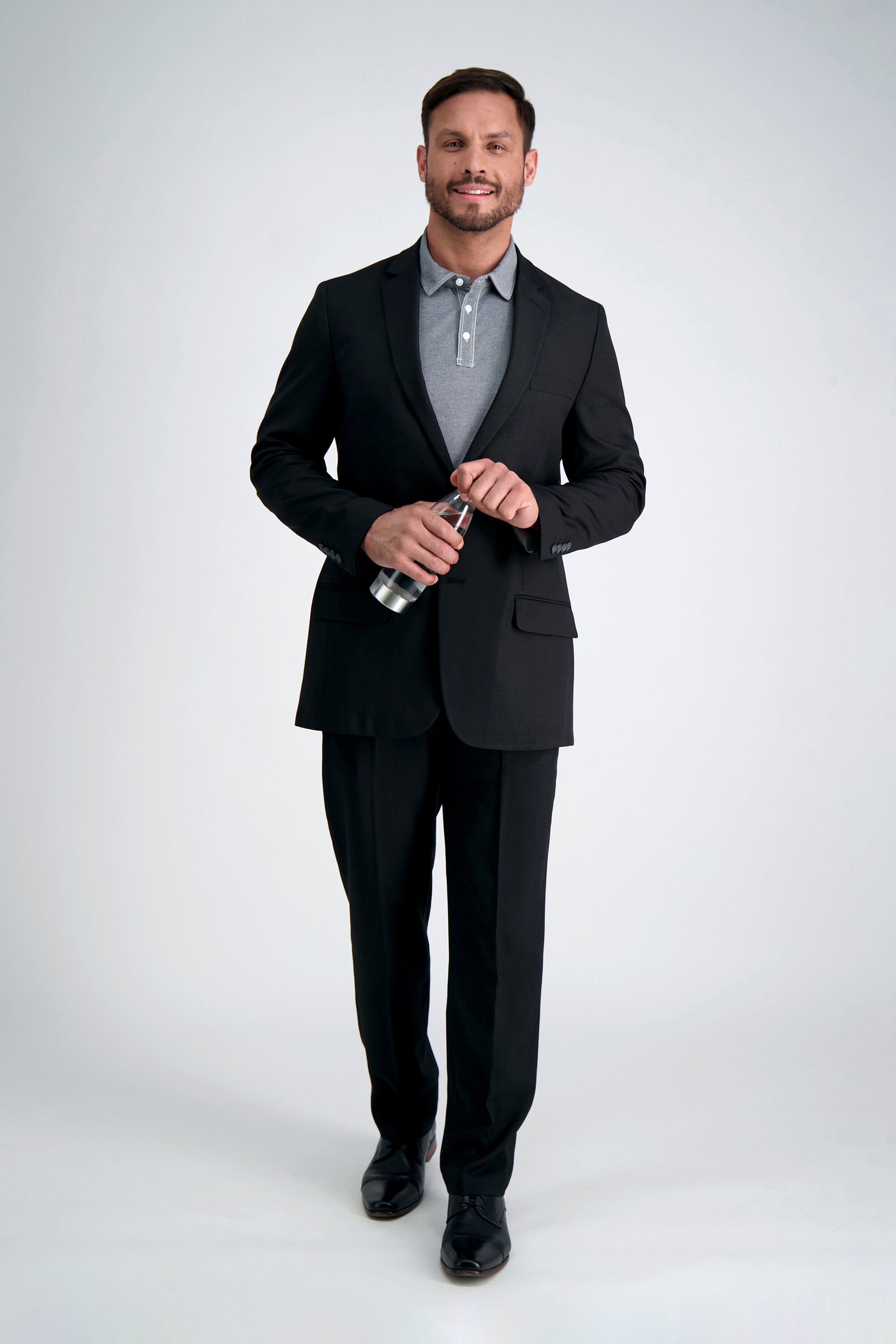Smart black suit new arrivals