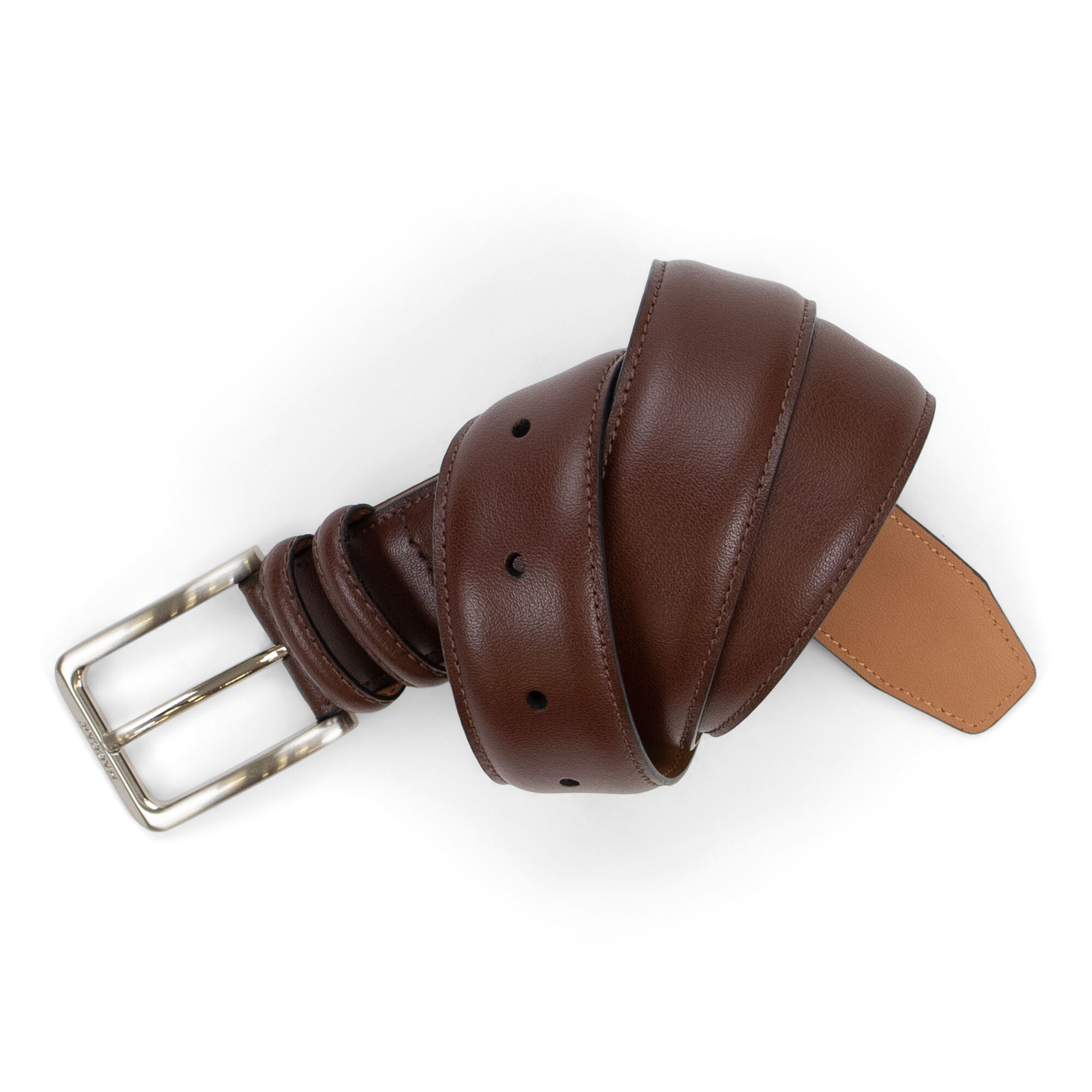 Haggar Leather Double Loop Belt - Brown Khaki (HAS19-0011) photo