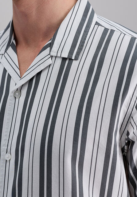Short Sleeve Camp Shirt, Charcoal