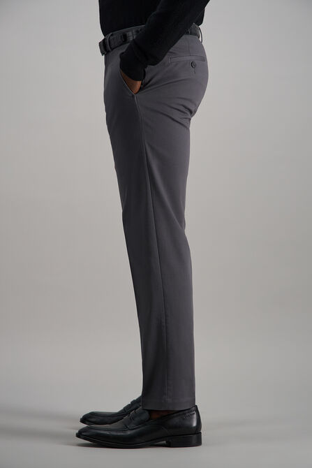 Wrinkle Free Performance Khaki Pant, Dark Grey view# 5