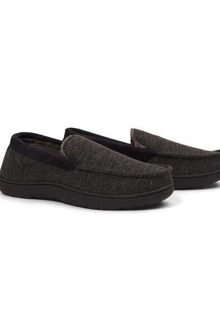 Textured Venetian Slippers, Graphite view# 3