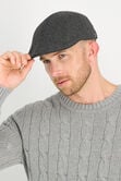 Brushed Herringbone Center Seam Flat Cap, Graphite view# 2
