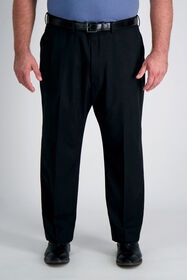 Big &amp; Tall Travel Performance Heather Twill Suit Pant, Black, hi-res