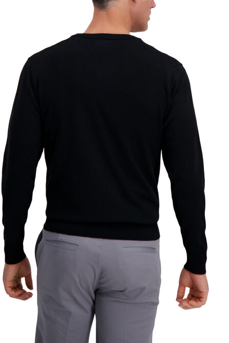 V-Neck Basic Sweater, Black view# 2