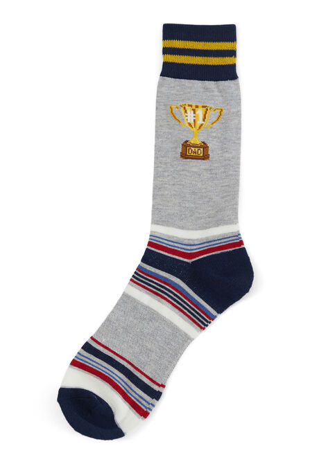 Trophy Dad Socks, Graphite view# 1