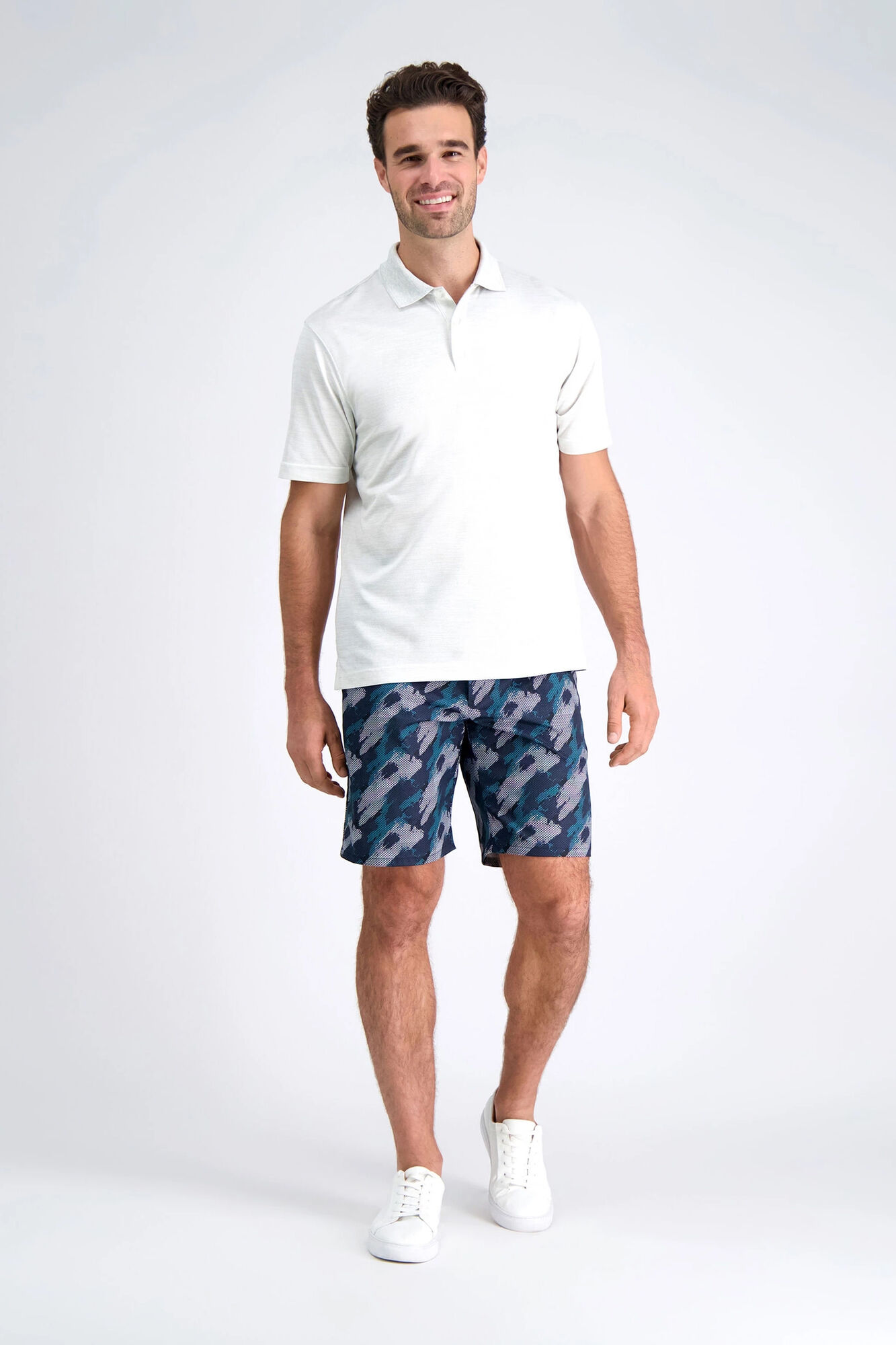 Haggar The Active Series Cruise Hybrid Modern Camo Short Navy (HS80030 Clothing Shorts) photo