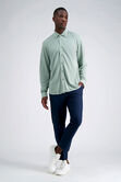 Long Sleeve Pique Shirt, Taupe view# 3