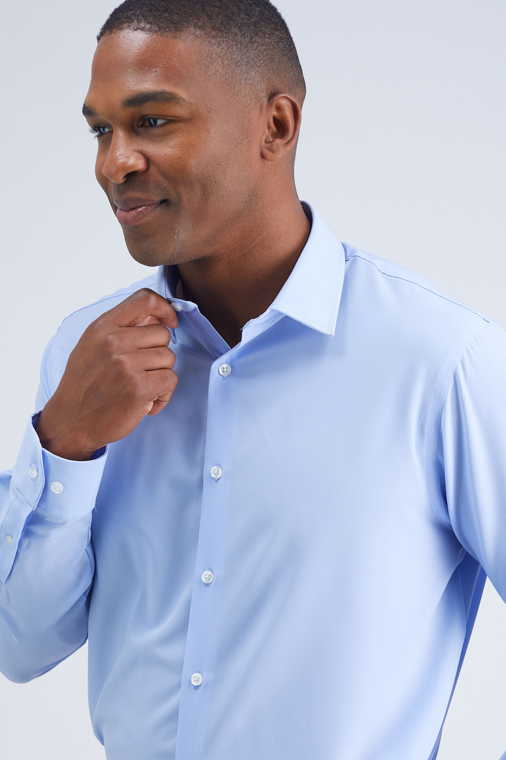 Smart Wash Dress Shirt Blue
