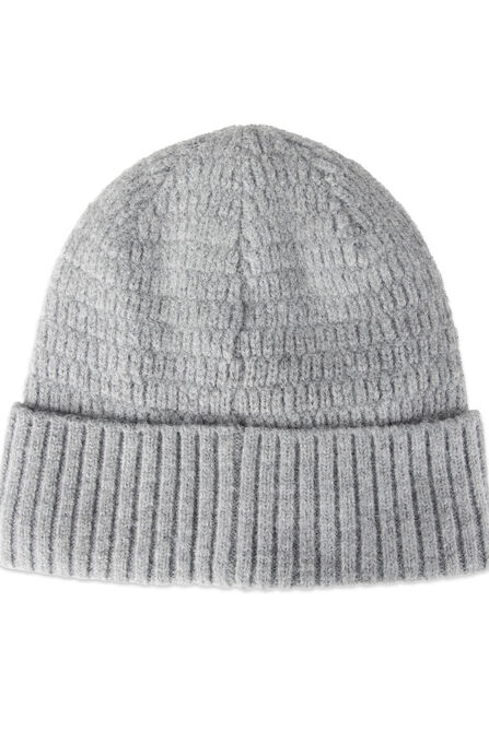 Heathered Micro Cable Crown Beanie, Graphite view# 3