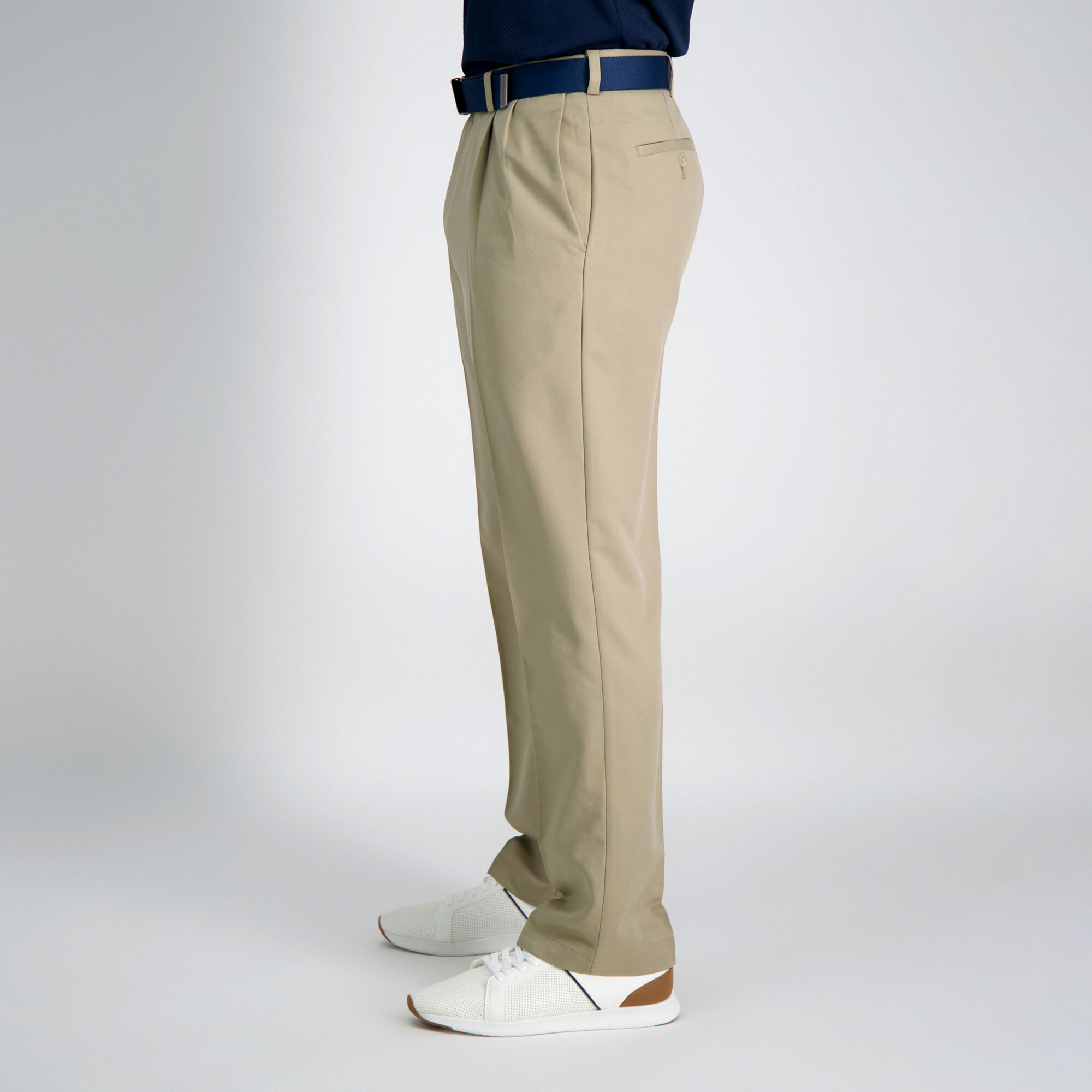 Haggar Pantalon Cool 18 pour homme Uni Taille L Taille confortable dissimulée 