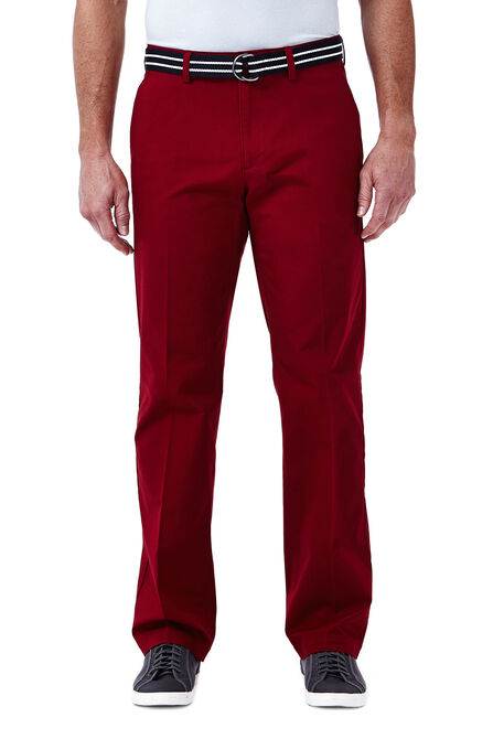 Solid Stretch Poplin Pant, Dark Red view# 1