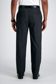 J.M. Haggar 4-Way Stretch Dress Pant - Diamond Weave, Black / Charcoal view# 4