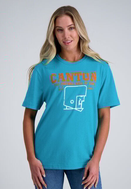Pro Football Hall of Fame X Haggar - Canton Graphic Tee, Aqua Splash