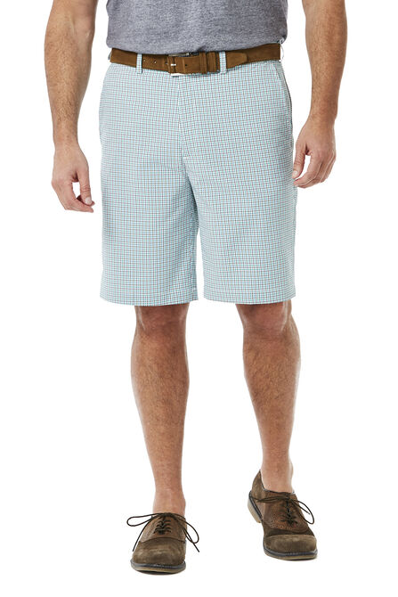 Seersucker Gingham Short, Turquoise view# 1