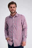 Premium Comfort Dress Shirt - White and Red Plaid, Navy view# 1