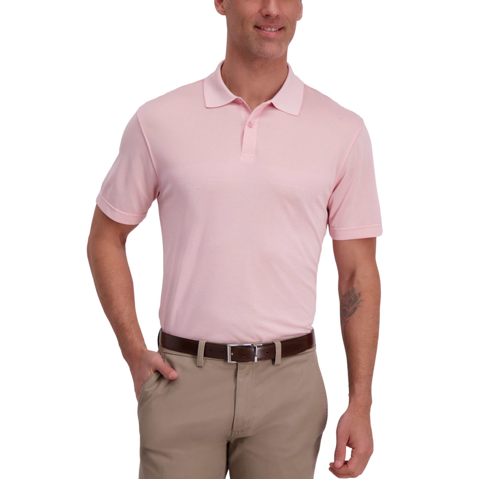 Cool 18 Pro Block Textured Golf Polo