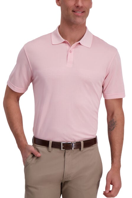 Cool 18&reg; Pro Block Textured Golf Polo, Pink Nectar view# 1