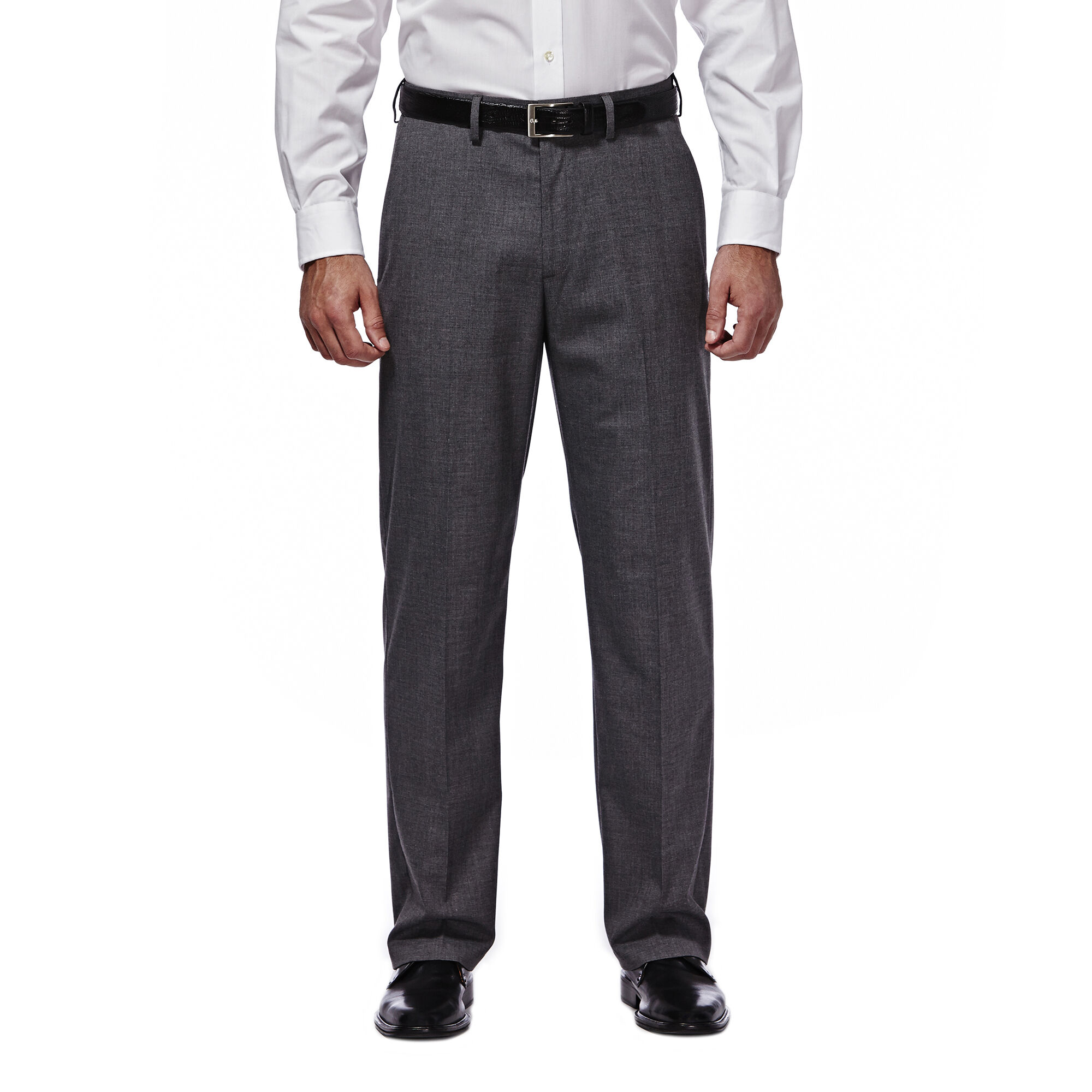 J.M. Haggar Premium Stretch Suit Pant - Flat Front Dark Heather Grey (HY00182 Clothing Pants) photo