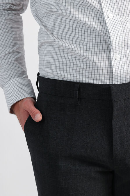 J.M. Haggar Wool Windowpane Suit Pant , Black / Charcoal view# 5