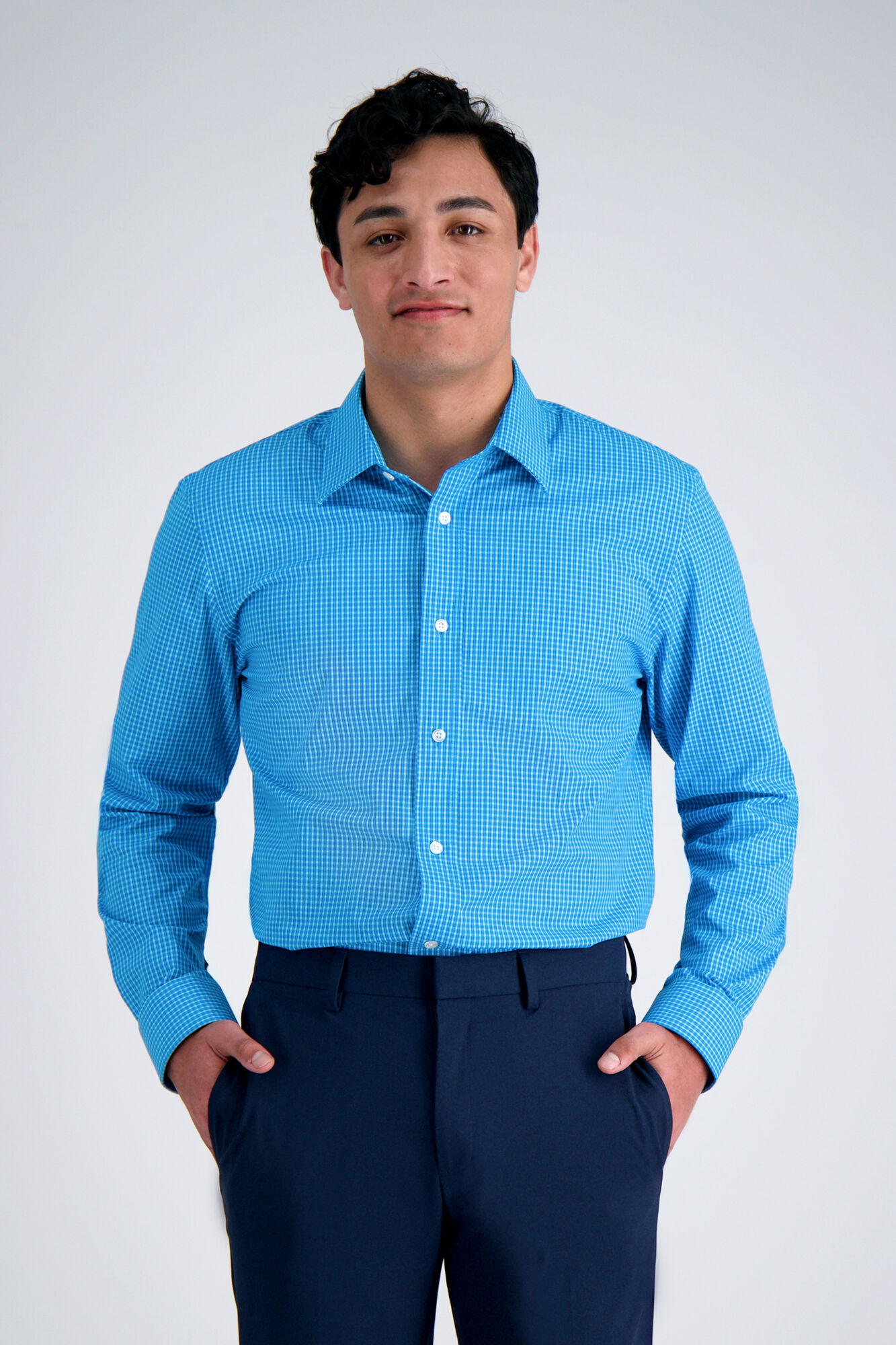 Haggar Premium Comfort Dress Shirt - Aqua Turquoise / Aqua (HAG020HE668) photo