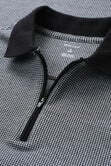 Premium Comfort Quarter Zip Houndstooth Polo, Black view# 5