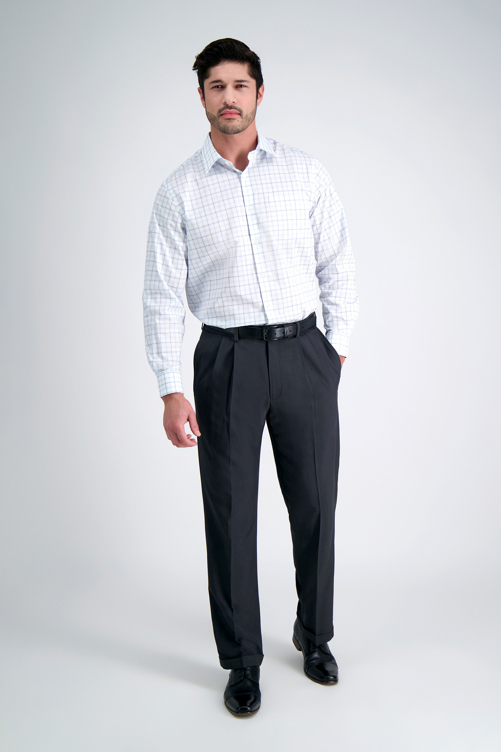 Haggar classic fit eclo stria deals