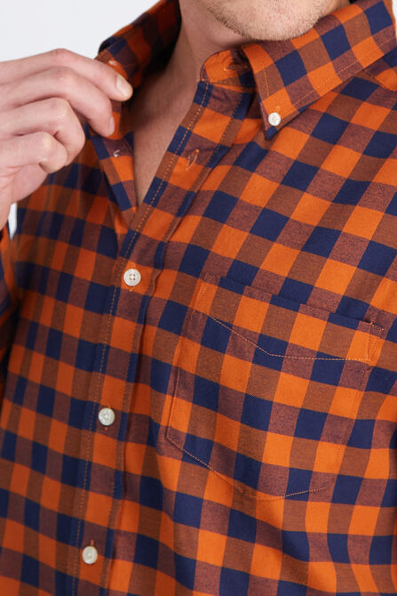 Gingham Woven Shirt, Potters Clay view# 3